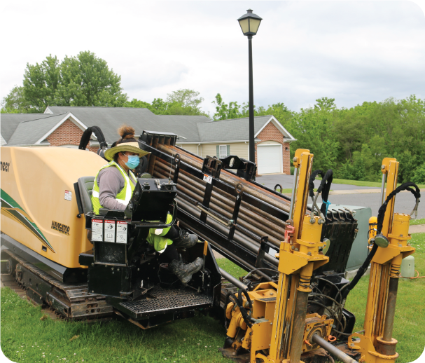 Fiber Optic Internet Construction Crew