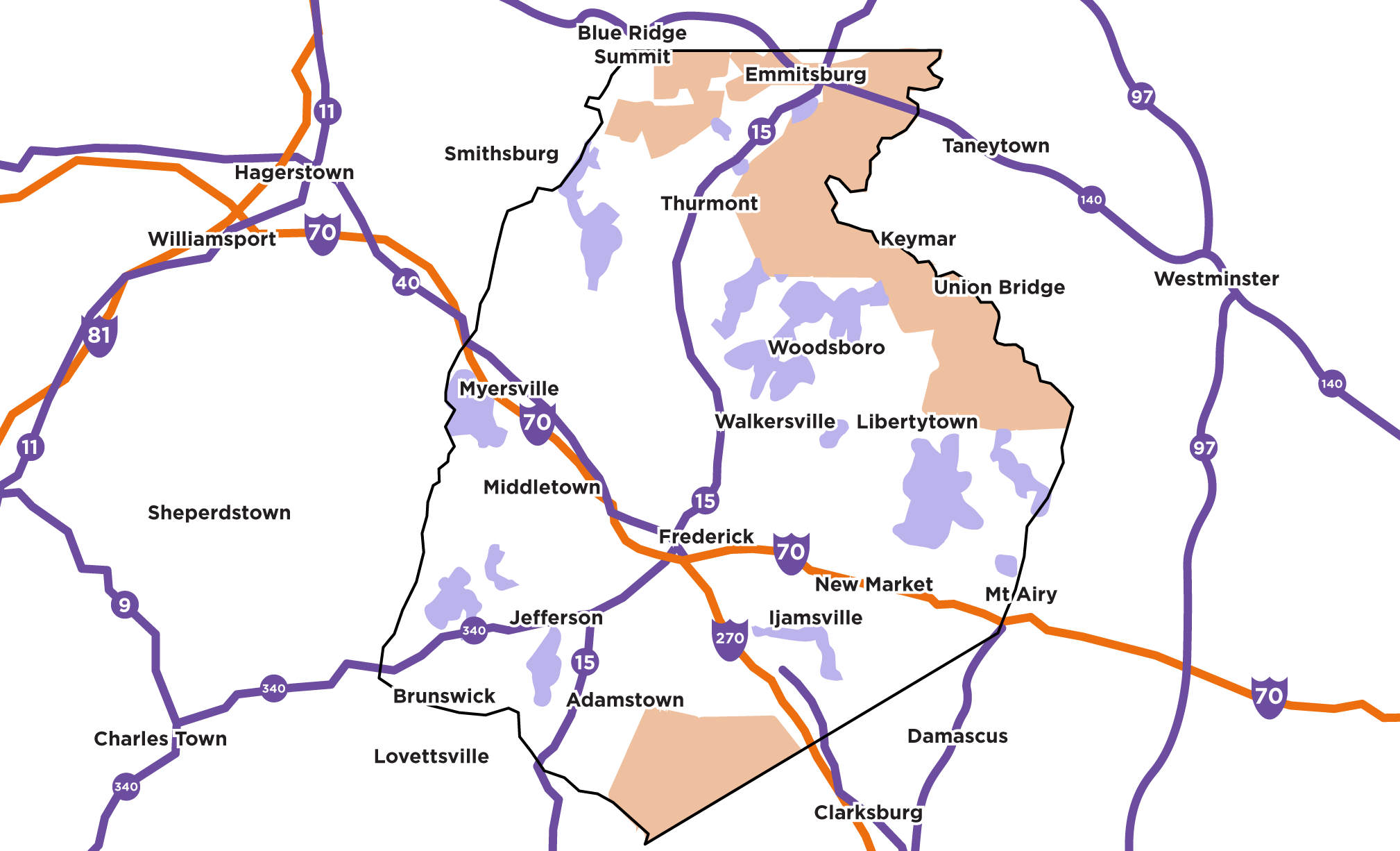 Frederick MD Map
