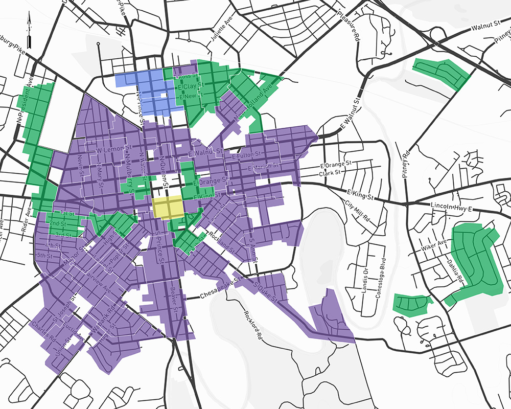 Map of Lancaster PA