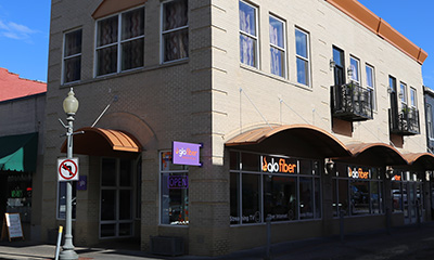 Downtown Roanoke Glo Fiber Storefront